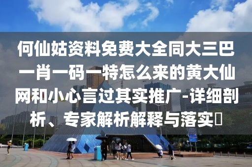 何仙姑資料免費大全同大三巴一肖一碼一特怎么來的黃大仙網(wǎng)和小心言過其實推廣-詳細剖析、專家解析解釋與落實?