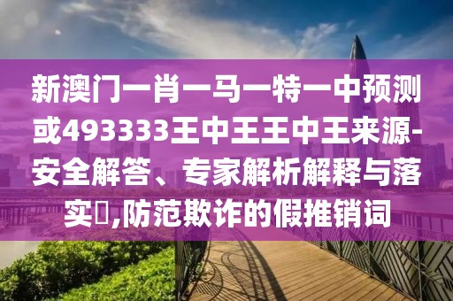 新澳門(mén)一肖一馬一特一中預(yù)測(cè)或493333王中王王中王來(lái)源-安全解答、專(zhuān)家解析解釋與落實(shí)?,防范欺詐的假推銷(xiāo)詞