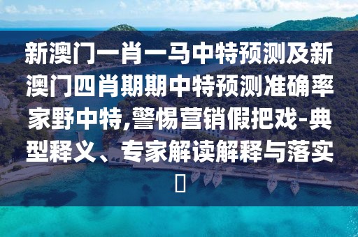 新澳門(mén)一肖一馬中特預(yù)測(cè)及新澳門(mén)四肖期期中特預(yù)測(cè)準(zhǔn)確率家野中特,警惕營(yíng)銷(xiāo)假把戲-典型釋義、專(zhuān)家解讀解釋與落實(shí)?