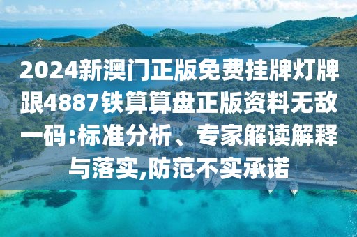 2024新澳門正版免費(fèi)掛牌燈牌跟4887鐵算算盤正版資料無敵一碼:標(biāo)準(zhǔn)分析、專家解讀解釋與落實(shí),防范不實(shí)承諾